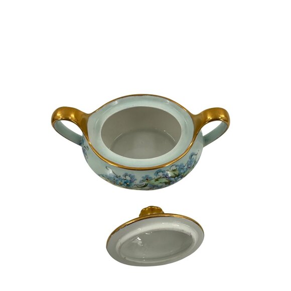 Hand-Painted Bavarian Porcelain Cream, Sugar, Salt and Pepper - Picture 11 of 16